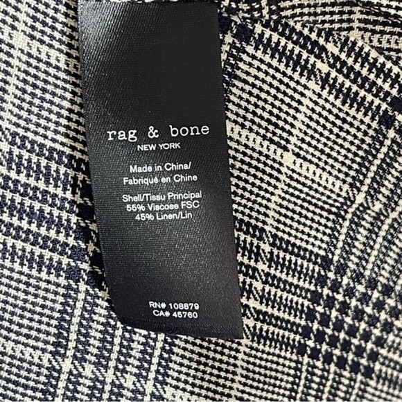 Rag & Bone Dress Womens XS Plaid Print Midi Dress Dark Academia - Picture 9 of 9